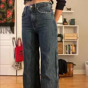 BDG high waist wide leg puddle jeans.